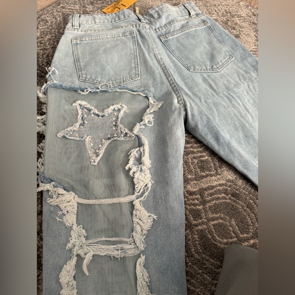 NWT Lizette Collection Jeans with Jewel Stars Size Small - Picture 6 of 6